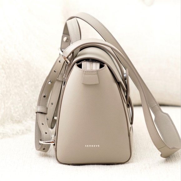 Senreve Mini Maestra Sand Pebbled Leather Shoulder bag NEW - Picture 14 of 15